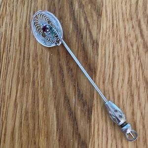 Amethyst Filagree Stick Pin